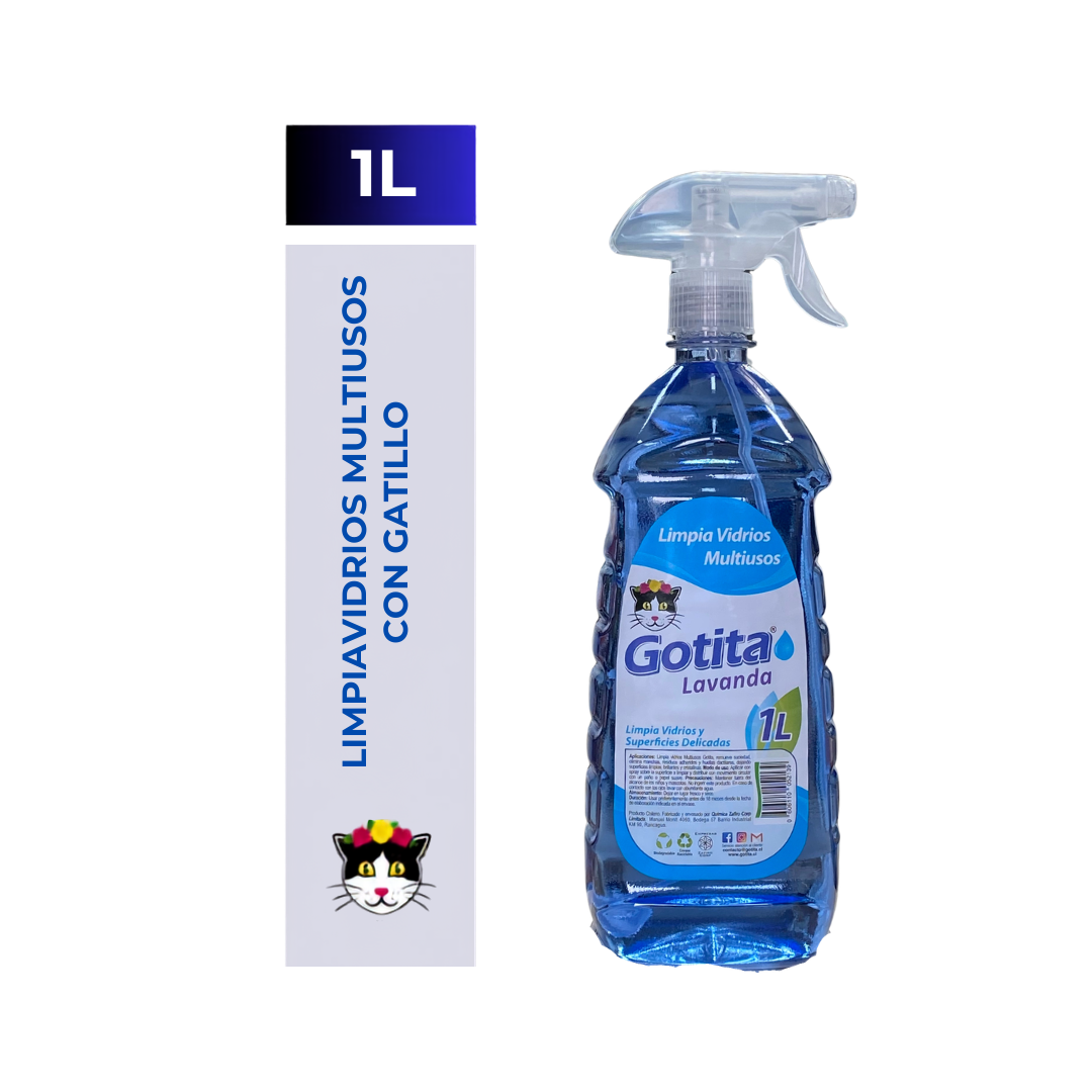 Limpia Vidrios Gotita 1 litro con gatillo